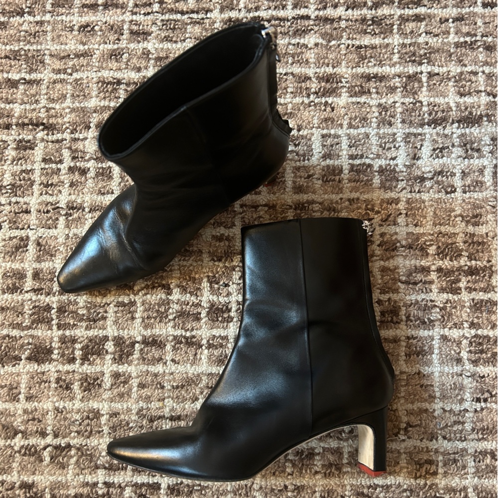 Aeyde Black Leather Ankle Boots